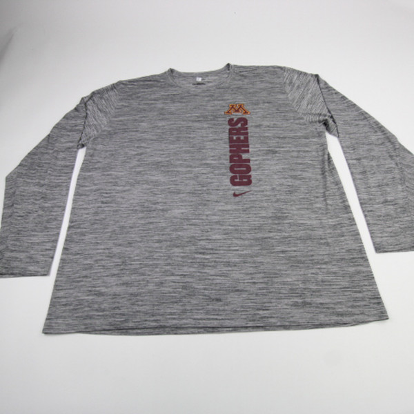 Minnesota Golden Gophers Nike Nike Tee Long Sleeve Shirt Men's Gray Used 3XL TOPS-185823
