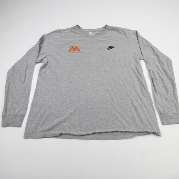 Minnesota Golden Gophers Nike Nike Tee Long Sleeve Shirt Men's Gray Used L TOPS-185825