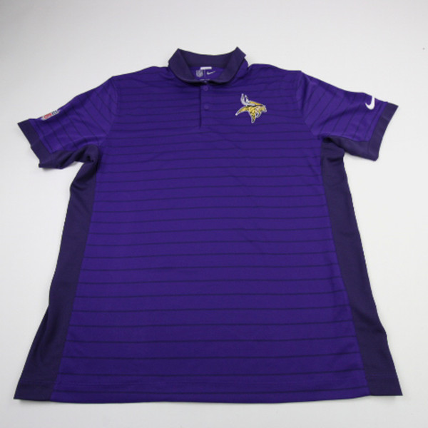 Minnesota Vikings Nike NFL On Field Polo Men's Purple Used M TOPS-186049