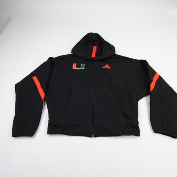 Miami Hurricanes adidas Jacket Women's Black New with Tags Multiple Sizes TOPS-185522