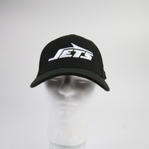 New York Jets New Era 39thirty Fitted Hat Men's Black Used ML HATS-017388