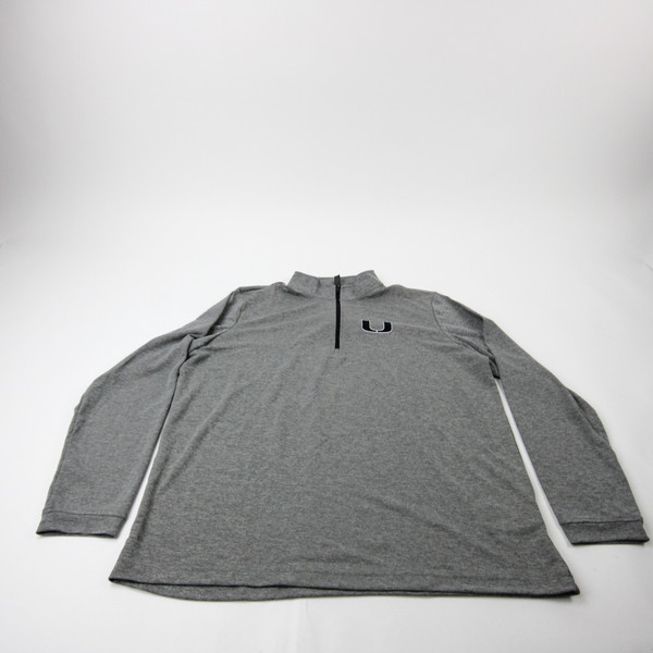 Miami Hurricanes adidas Pullover Men's Gray Used XL TOPS-186336
