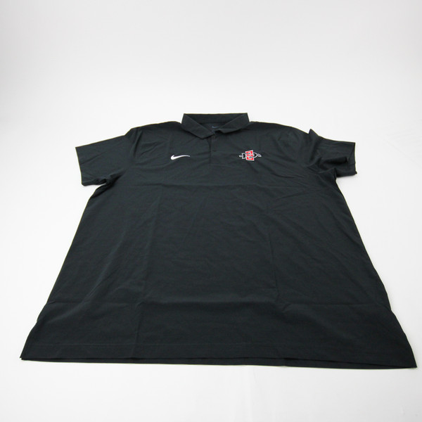 San Diego State Aztecs Nike Pro Polo Men's Black Used 3XL TOPS-186912