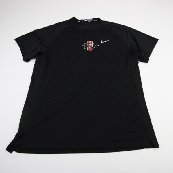 San Diego State Aztecs Nike Pro Compression Top Men's Black Used XXL TOPS-186881