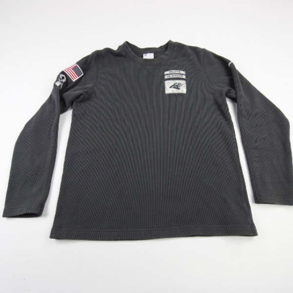 Carolina Panthers Nike Dri-Fit Long Sleeve Shirt Men's Gray Used M TOPS-185936