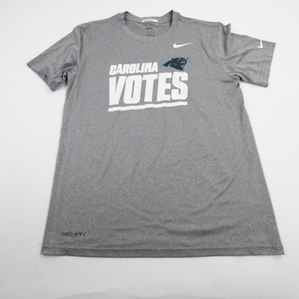 Carolina Panthers Nike Dri-Fit Short Sleeve Shirt Men's Gray Used M TOPS-188457