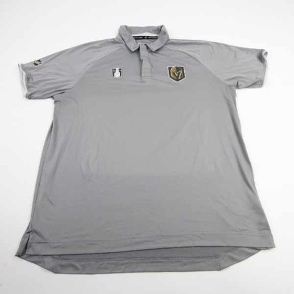 Vegas Golden Knights Fanatics NHL Pro Authentics Polo Men's Gray Used L TOPS-188561