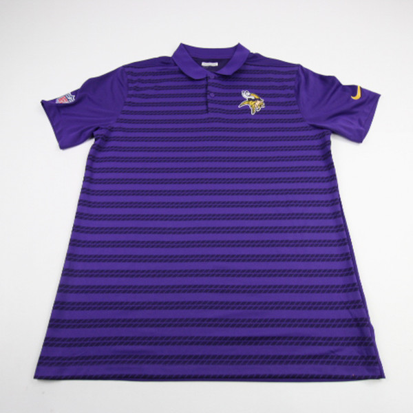 Minnesota Vikings Nike NFL On Field Polo Men's Purple Used M TOPS-188837