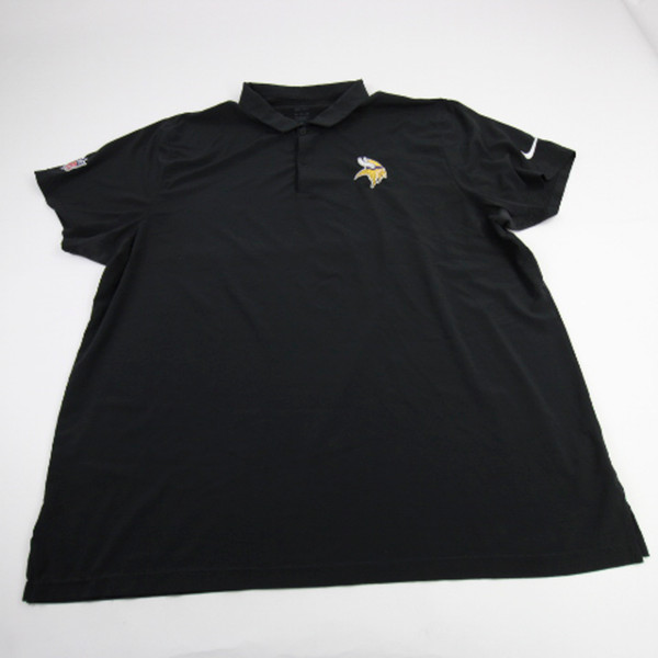Minnesota Vikings Nike NFL On Field Polo Men's Black Used 3XL TOPS-188869