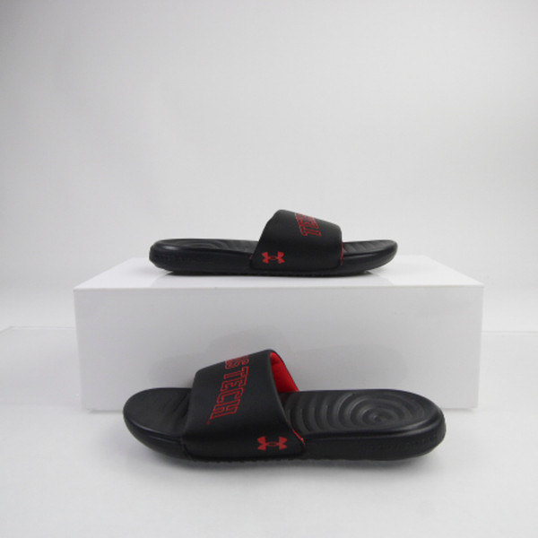 Texas Tech Red Raiders Under Armour Sandals & Flip Flops Men's Black Used 8 SHOE-023996