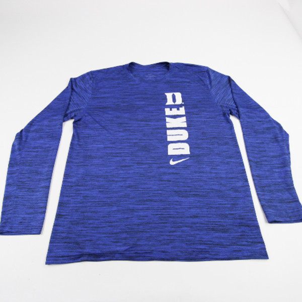 Duke Blue Devils Nike Nike Tee Long Sleeve Shirt Men's Blue Used Multiple Sizes TOPS-190094