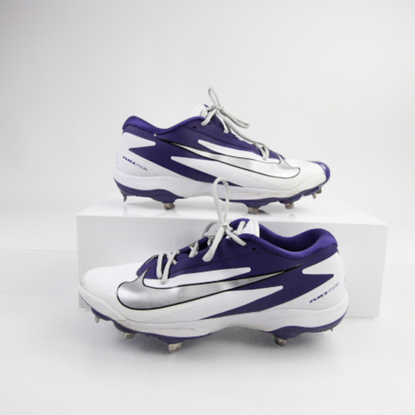 TCU Horned Frogs Nike Air Zoom Baseball Cleat Men's White Used 12 CLEA-018248