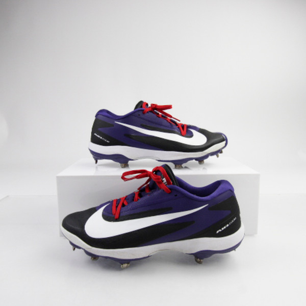 TCU Horned Frogs Nike Air Zoom Baseball Cleat Men's Purple Used 12 CLEA-018249