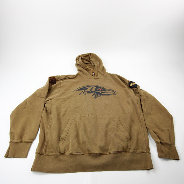 Baltimore Ravens Nike NFL On Field Sweatshirt Men's Brown Used XL TOPS-190320