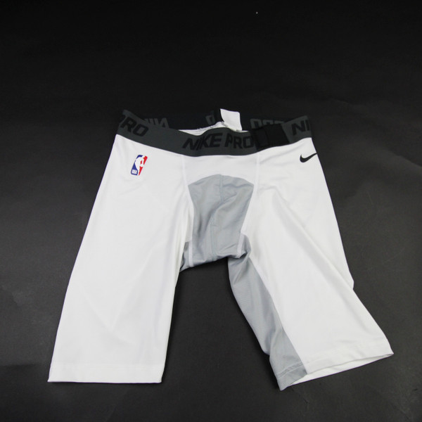 Nike NBA Authentics Compression Shorts Men's White Used Multiple Sizes SHOR-041355