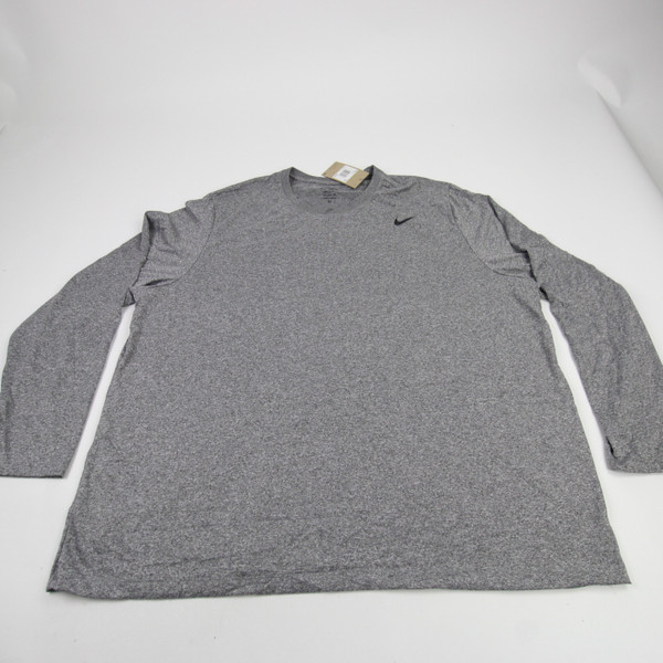 Nike Dri-Fit Long Sleeve Shirt Men's Gray New with Tags 4XL TOPS-191635