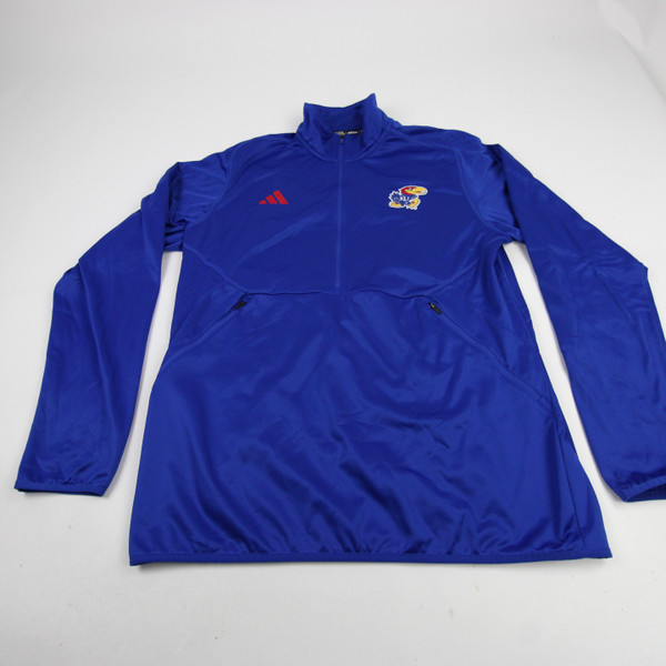 Kansas Jayhawks adidas Pullover Men's Blue New without Tags XLT TOPS-191583