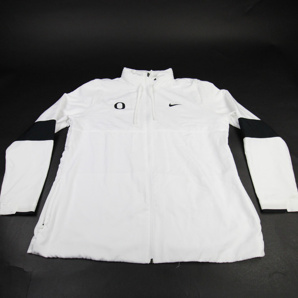 Oregon Ducks Nike Jacket Men's White Used XXL TOPS-191940