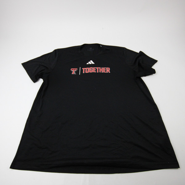 Texas Tech Red Raiders adidas Short Sleeve Shirt Men's Black Used XXL