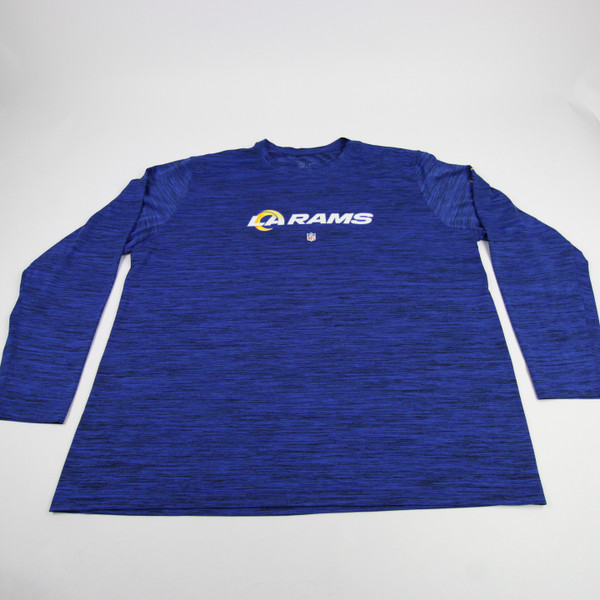 LA Rams Nike NFL On Field Dri-Fit Long Sleeve Shirt Men's Blue Used 3XL TOPS-192861