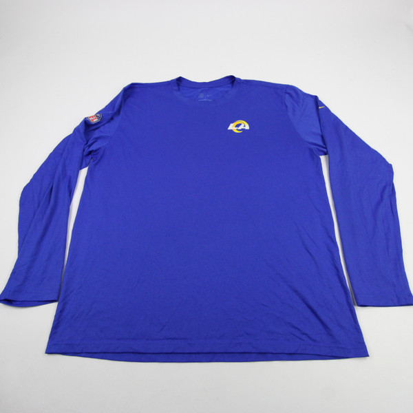 LA Rams Nike NFL On Field Dri-Fit Long Sleeve Shirt Men's Blue Used XL TOPS-192866