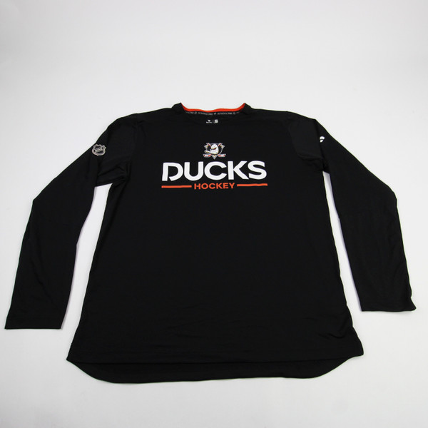 Anaheim Ducks Fanatics Long Sleeve Shirt Men's Black Used L TOPS-192749