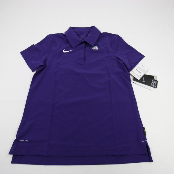 TCU Horned Frogs Nike Dri-Fit Polo Women's Purple New with Tags S TOPS-193101