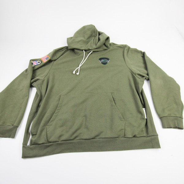 New York Jets Nike NFL On Field Therma-Fit Sweatshirt Men's Olive Used 3XL TOPS-194571