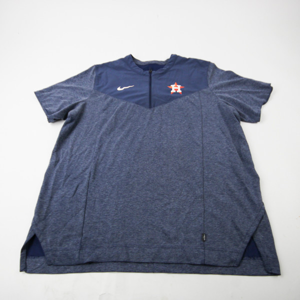 Houston Astros Nike MLB Authentic Dri-Fit Pullover Men's Navy Used L TOPS-194320