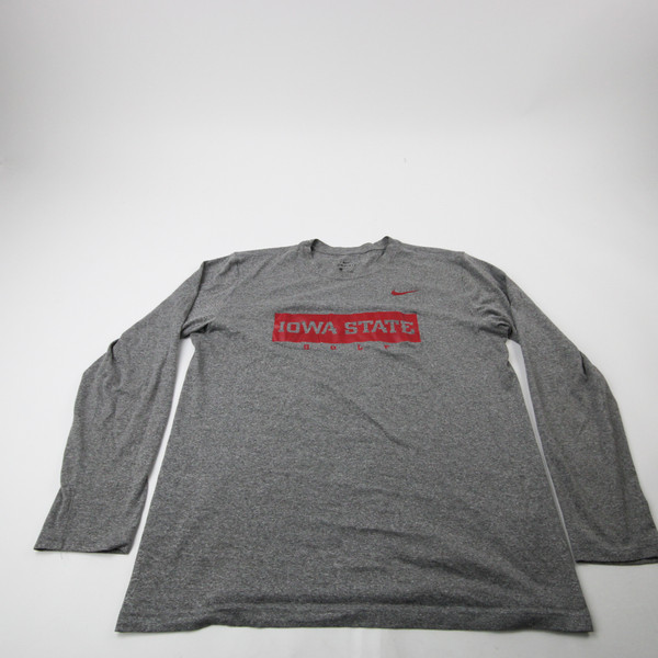 Iowa State Cyclones Nike Long Sleeve Shirt Men's Gray Used L TOPS-195238