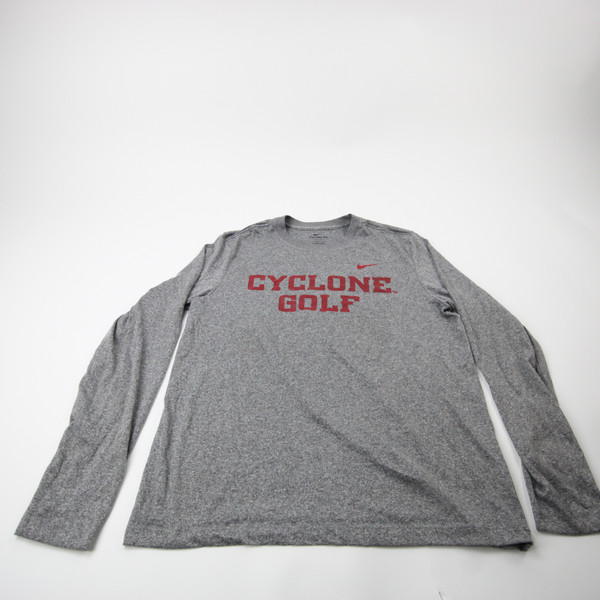 Iowa State Cyclones Nike Long Sleeve Shirt Men's Gray Used L TOPS-195236