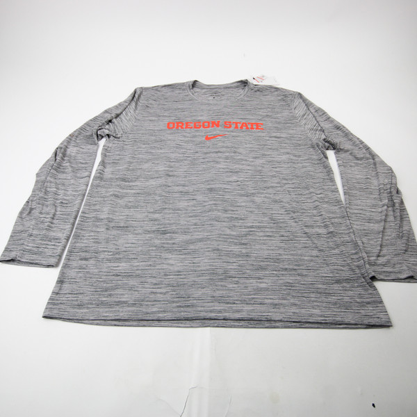Oregon State Beavers Nike Long Sleeve Shirt Men's Gray New with Tags XXL TOPS-195144
