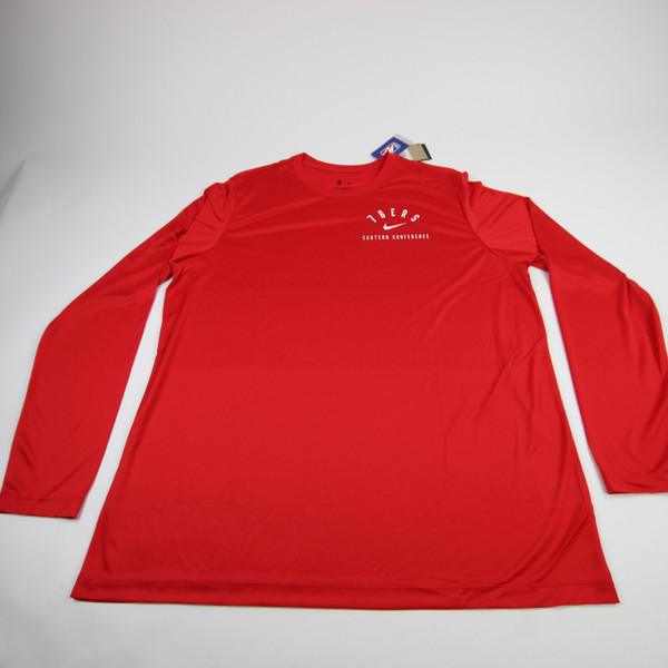 Philadelphia 76ers Nike NBA Authentics Dri-Fit Long Sleeve Shirt Men's 2XLT TOPS-195494
