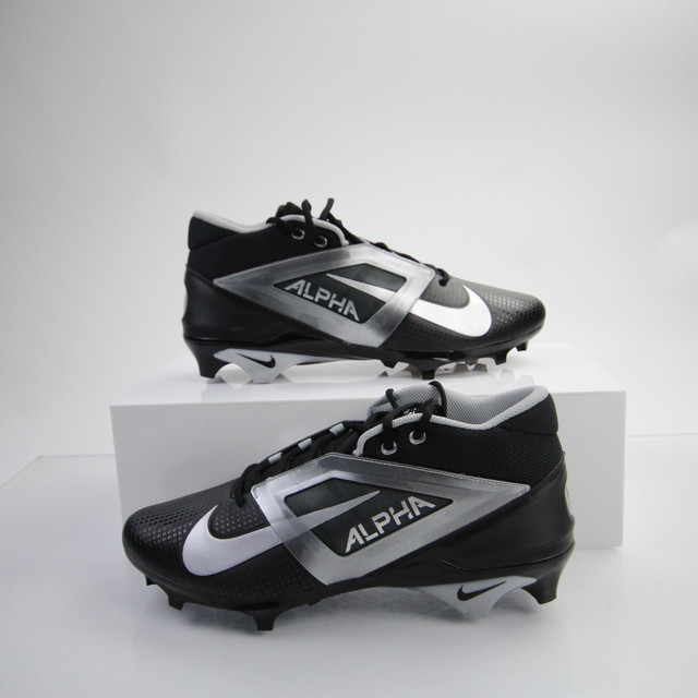 black and silver football cleats