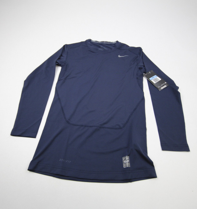 navy blue nike compression shirt
