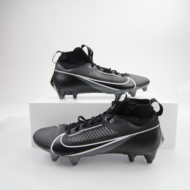 black and silver football cleats