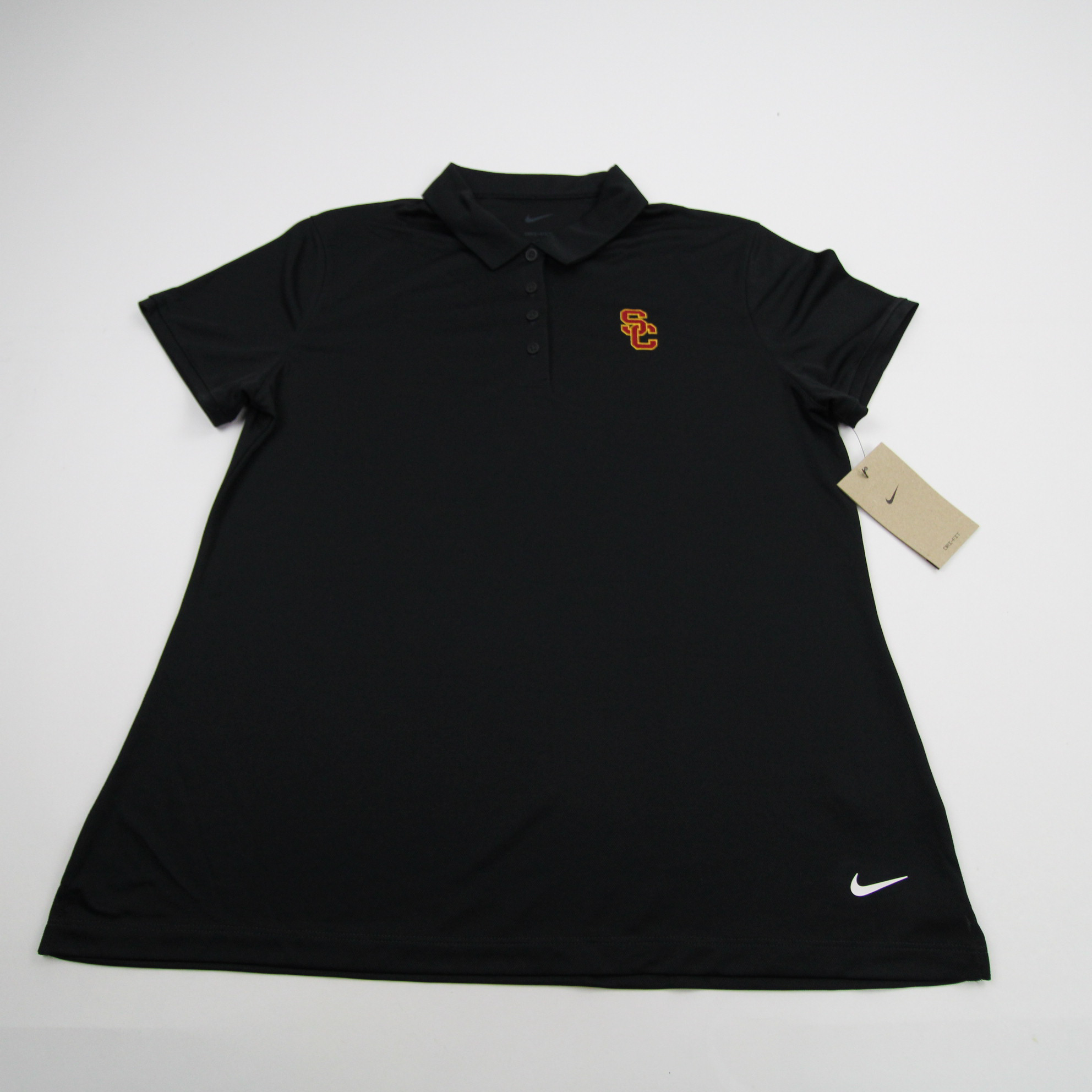 USC Trojans Nike Dri-Fit Polo Women's Black New L-TOPS-142947