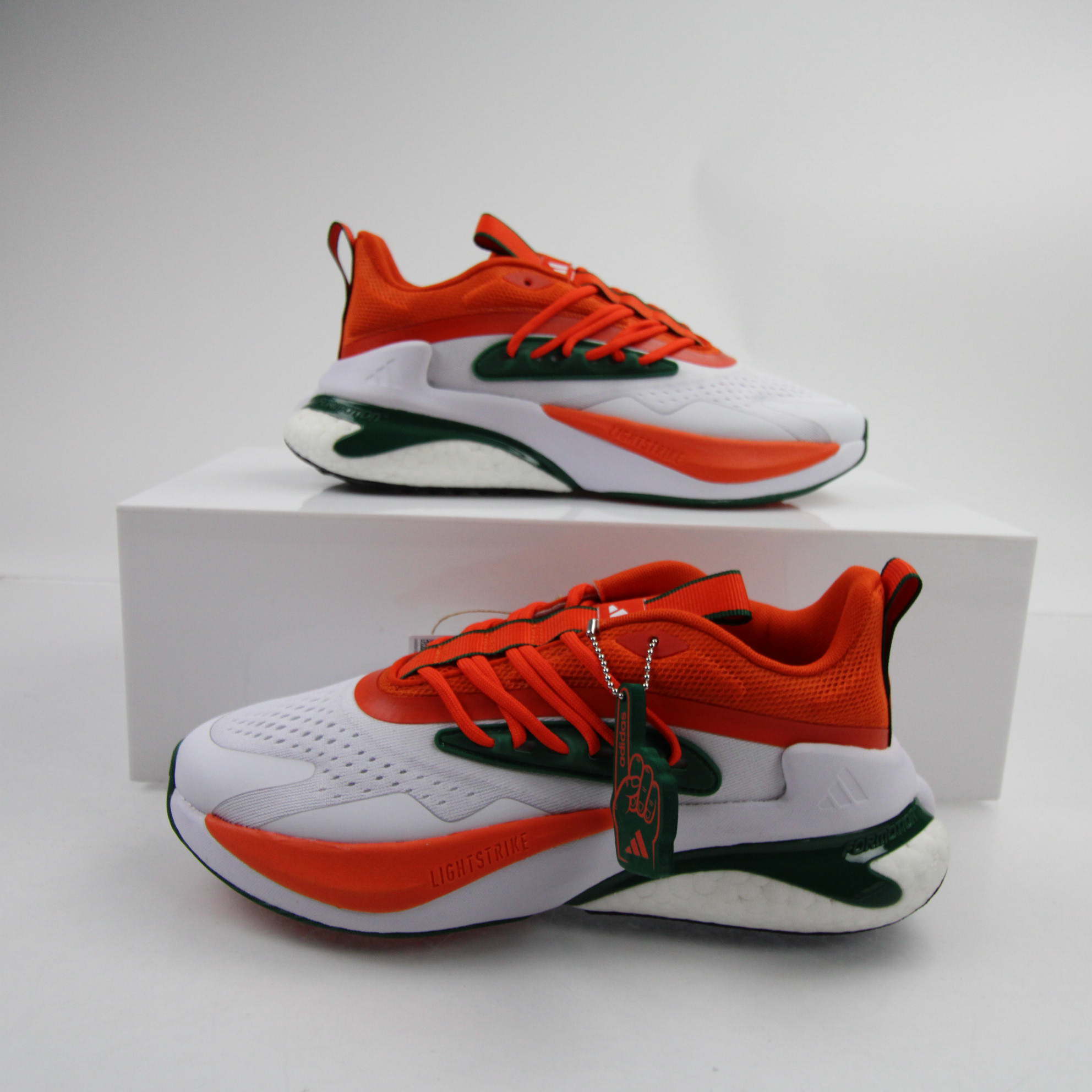 Miami Hurricanes adidas Alphaboost Running & Jogging Shoes Men's