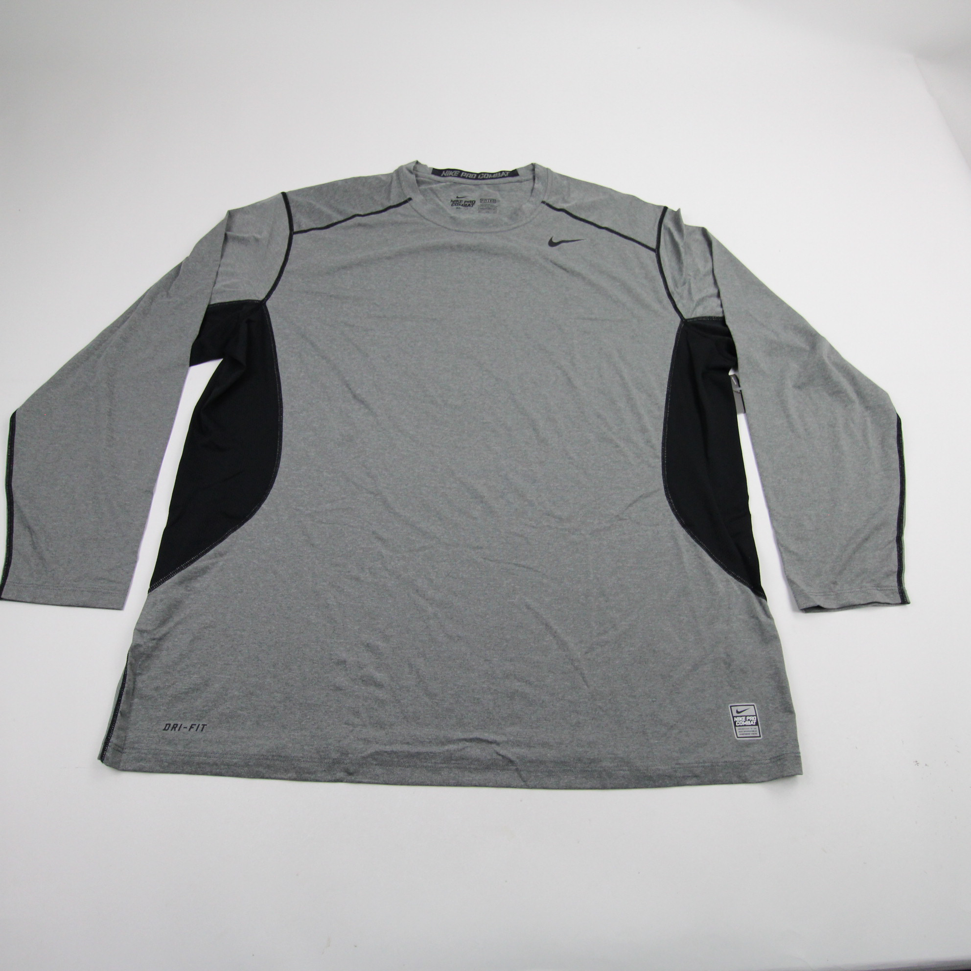 Nike Pro Combat Long Sleeve Shirt Men's Gray New with Tags 3XL