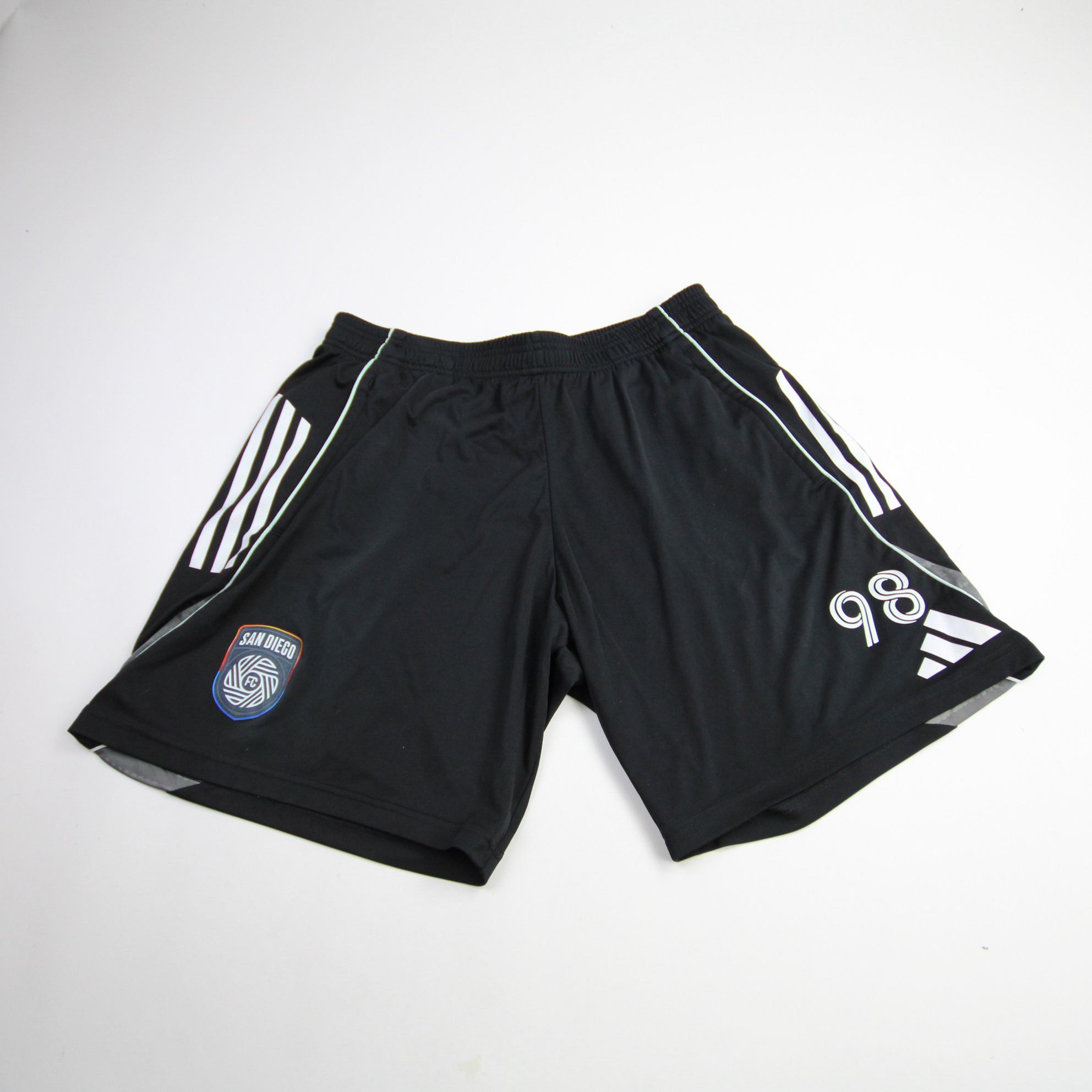San Diego FC adidas Practice Shorts Men's Black/White Used-SHOR-035400