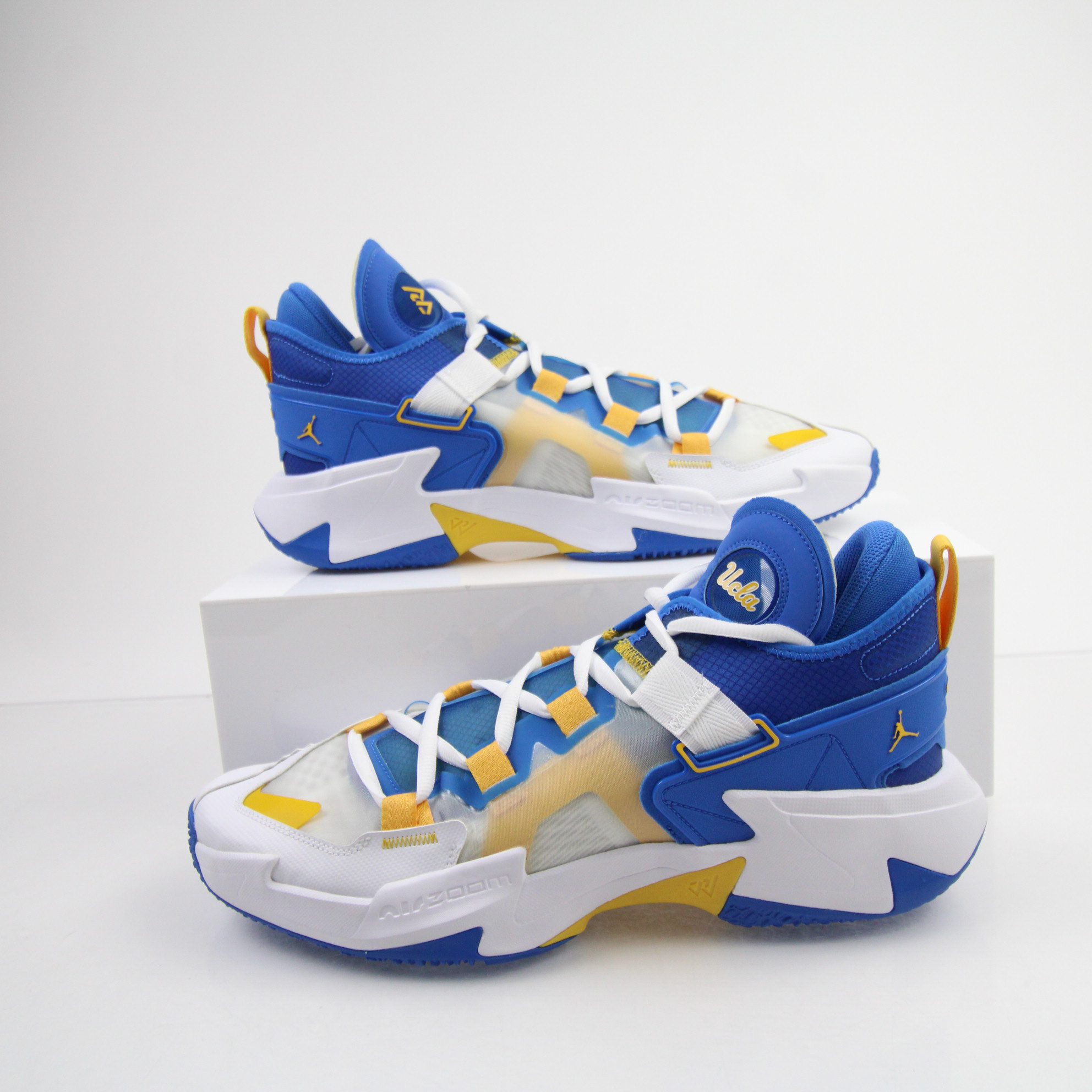 UCLA Bruins Air Jordan Basketball Shoe Men's White/Blue New 15