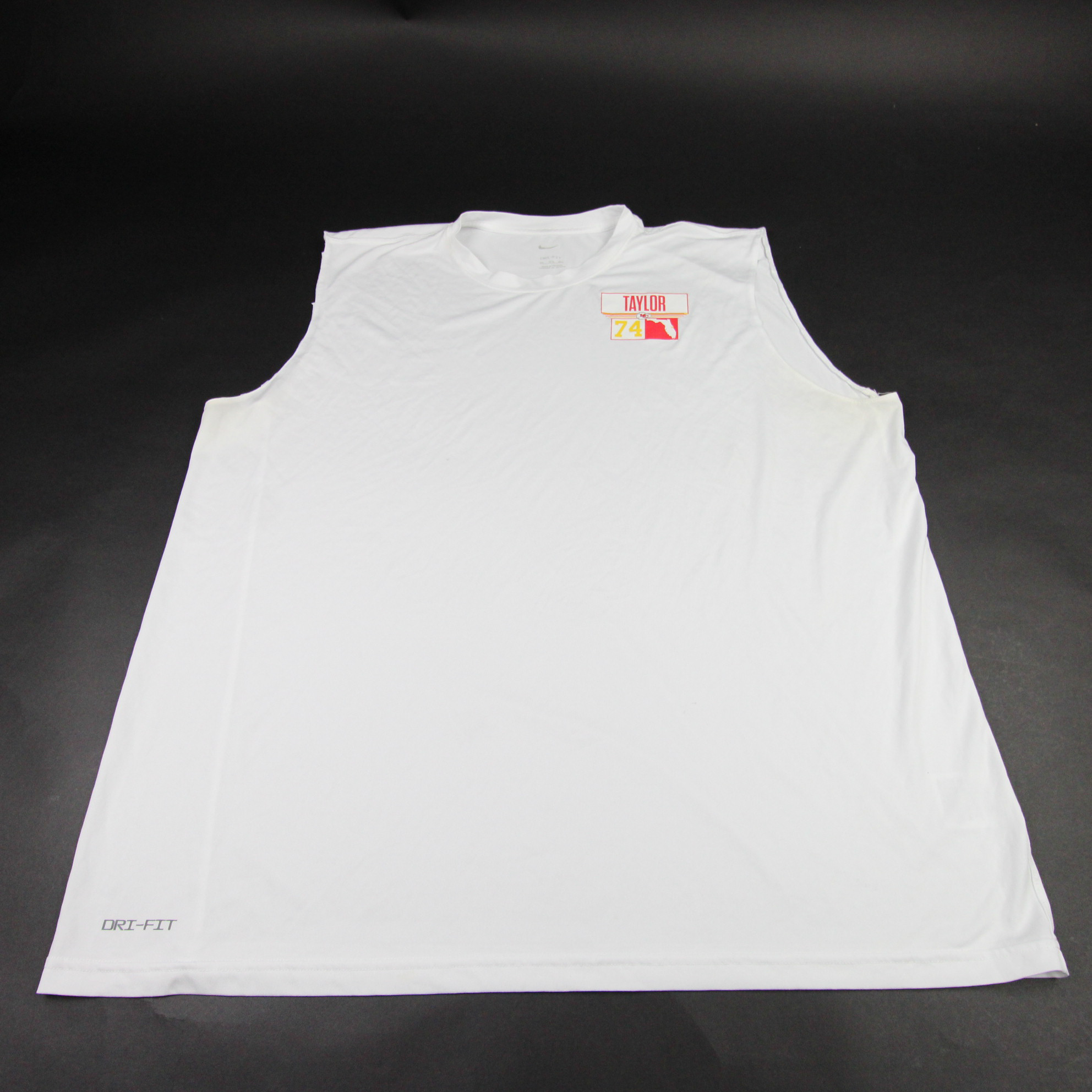 Kansas City Chiefs Nike Dri-Fit Sleeveless Shirt Men's White Used 3XL