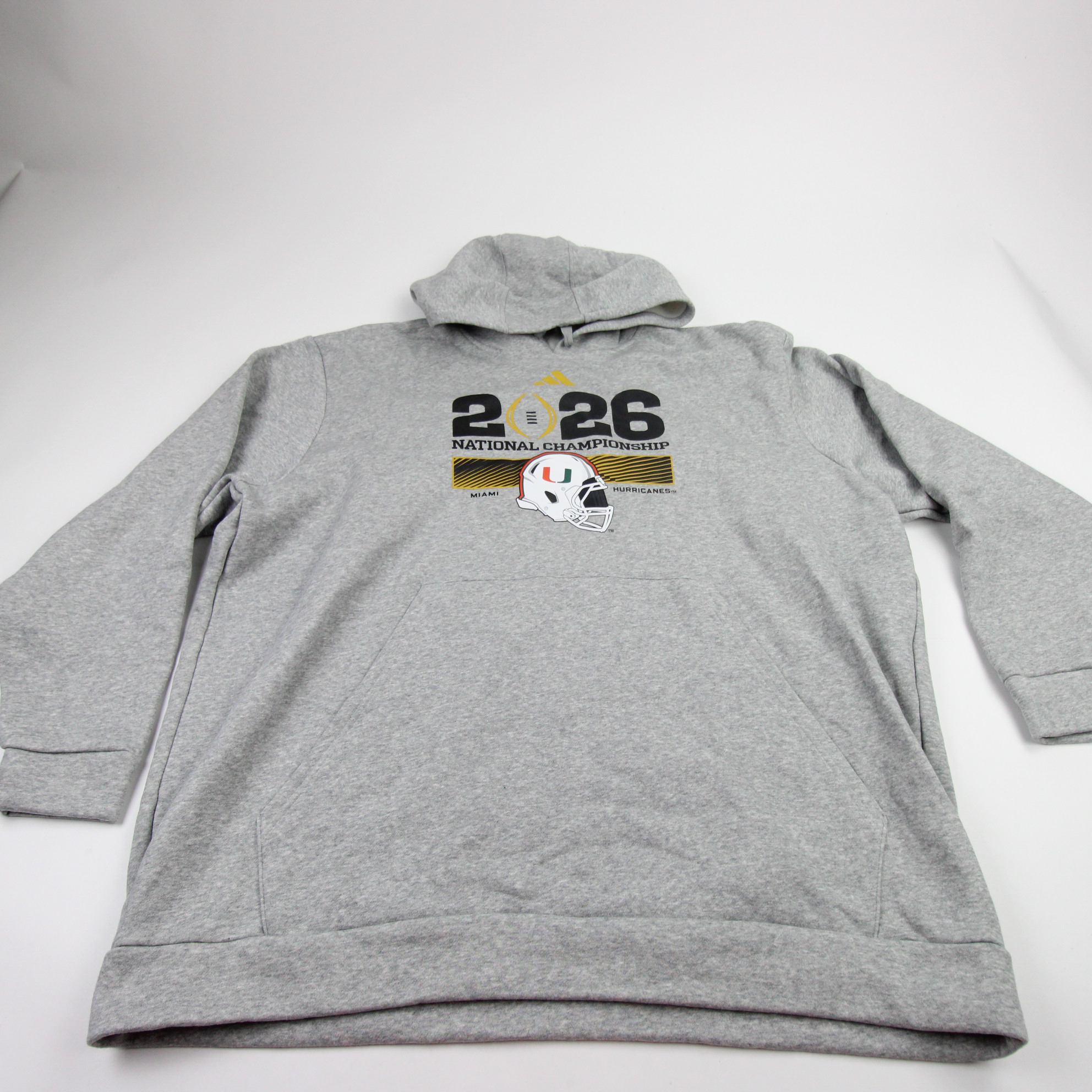 this is my sportswear バーリカーズ Miami Hurricanes adidas Sweatshirt Men's Gray New without Tags 3XL