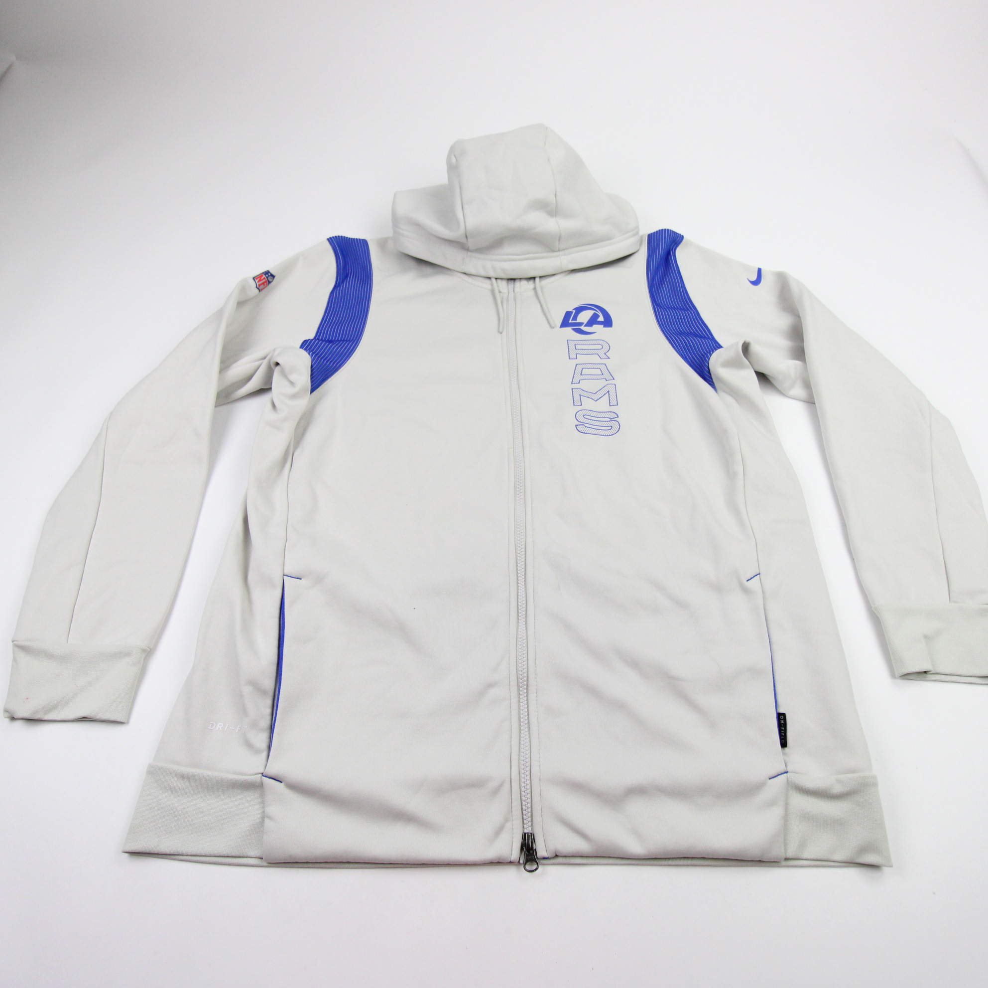 LA Rams Nike NFL On Field Dri-Fit Jacket Men's Off-White Used