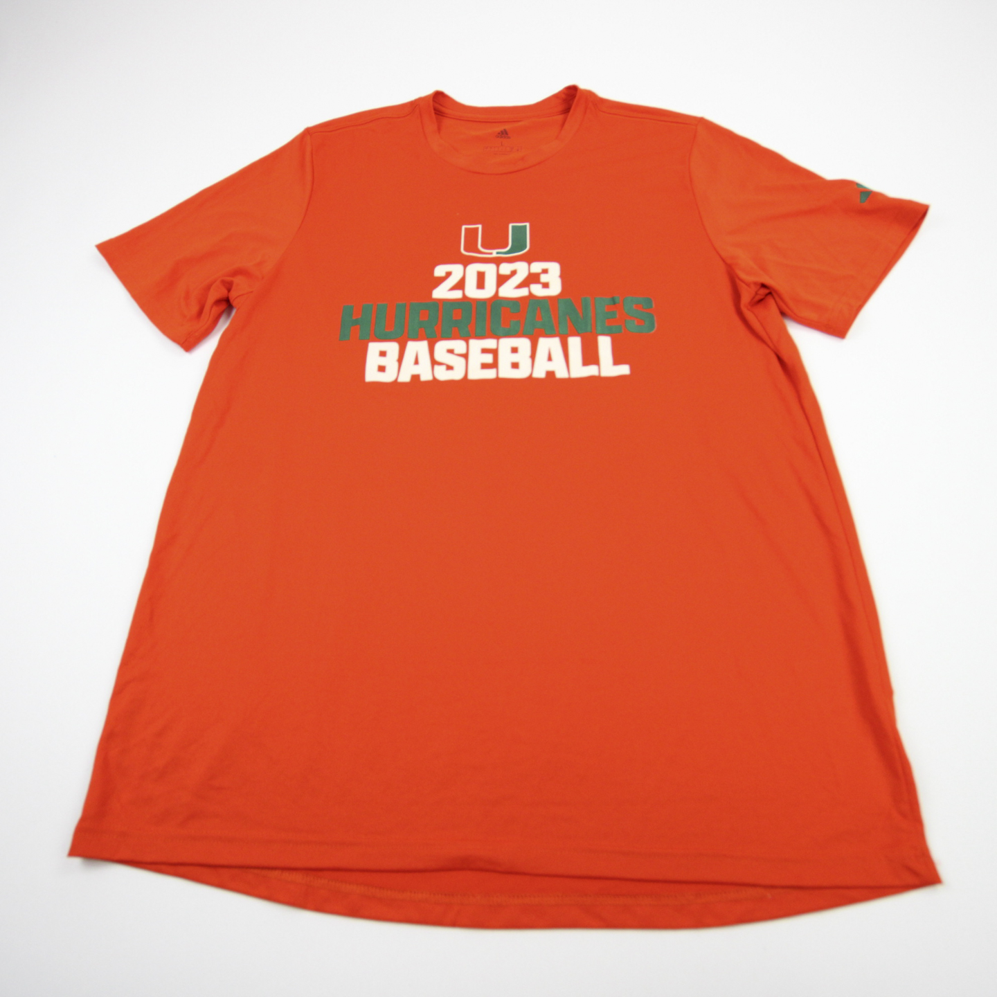 Miami Hurricanes adidas Short Sleeve Shirt Men's Orange New