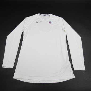 Nike NFL On Field Long Sleeve Shirt Men's White Used M-TOPS