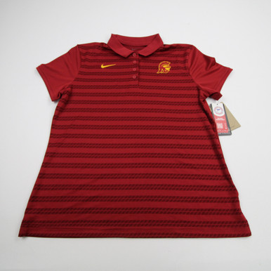 USC Trojans Nike OnField Polo Women's Crimson/Striped New L