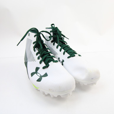 Under Armour Spine Football Cleat Men's White/Dark Green Used 14-CLEA ...