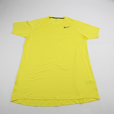 Nike Pro Short Sleeve Shirt Men's Yellow Used XL-TOPS-153856