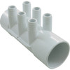 Manifold 3/4" Barb 6 Port Flow Thru 2" Slip x 2" Slip 672-7120